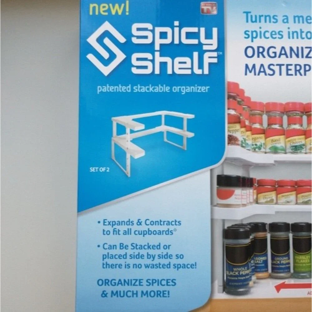 Spicy Shelf Patented Stackable Organizer - Pantry, Bathroom, Crafts